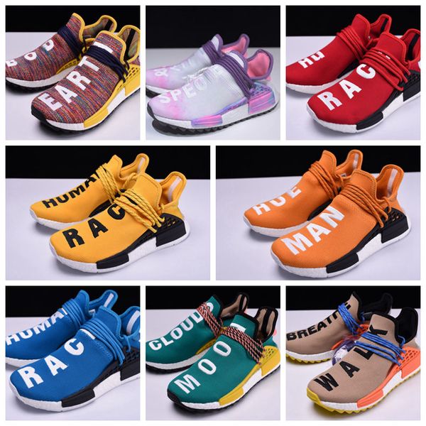 

Human RACE HU Nmd Pharrell Williams Trail Designer Спорт Нейтральные Шипы Кроссовки Мужские женские кро