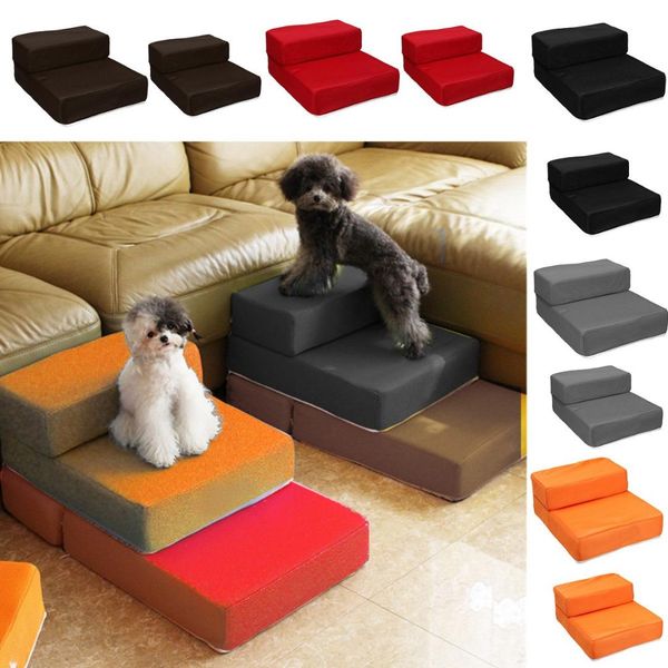

portable breathable pet ramp stairs pet steps for dog puppy cat little small animal folding mat detachable with cover 5 colors