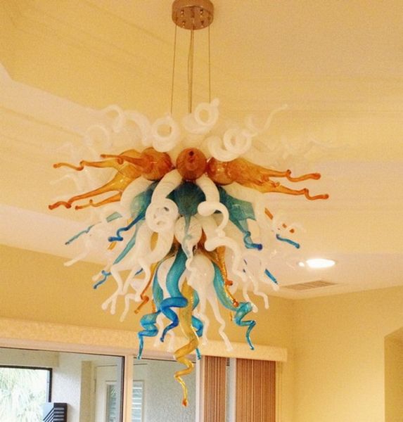

new arrival modern living room art decorartive crystal chandelier dale chihuly style hand blown murano glass pendant lamps