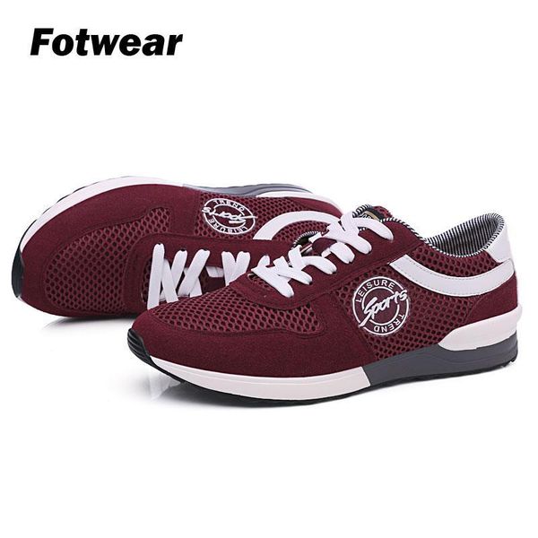 

fotwear лето мужских качеств кроссовок сетка тенденции дикой повседневной обуви дышащая легкие теннисный krasovki красного цвета обувь, Black