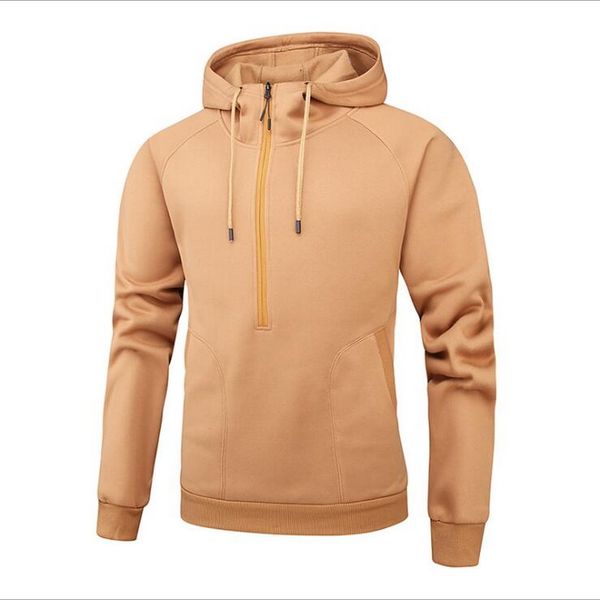 

fashion men hoodies winter men's woollen hooded sweatshirts male casual pullover big pocket hoodies men streetwear european size, Black