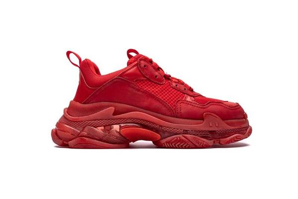 

tennis sneakers all red 17fw cushion triple-s shoes men women running shoes sports dad designer shoes, Black;white