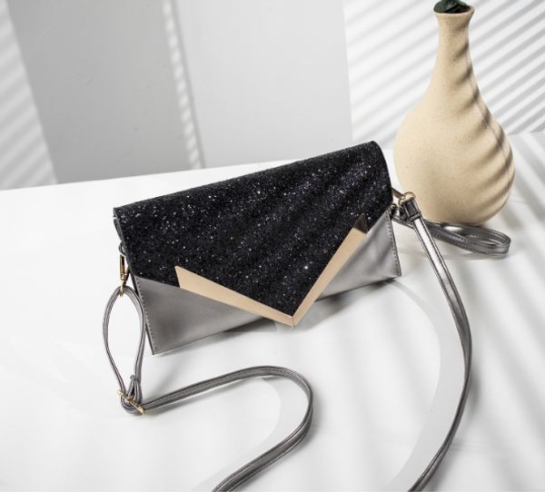 

designer handbags purses women's square handbag casual fashionable sequin bag soft face single shoulder bag women's sequins hand b