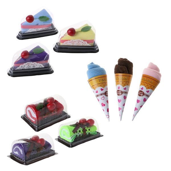 

cherry cake sandwich swiss roll shape hand towel washcloth wedding party gifts