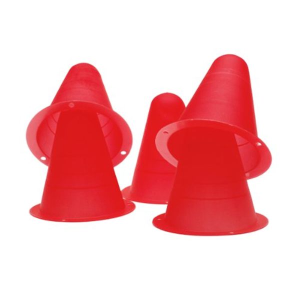 

5pcs 3 inch pvc bright-colored slalom cones for slalom skating cone skating - red