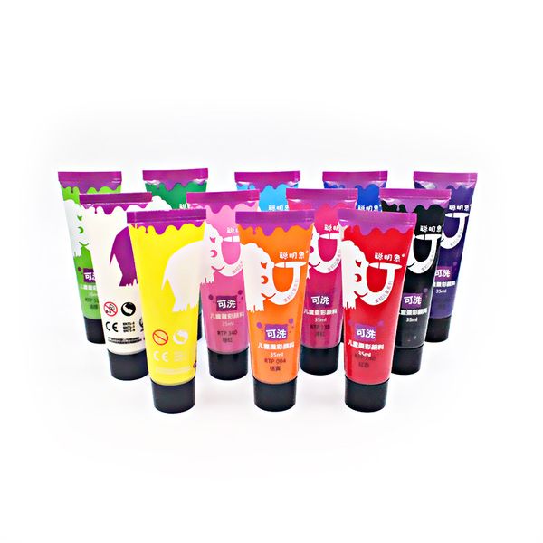 

24 color 12 color gouache children's pigment washable finger paint watercolor