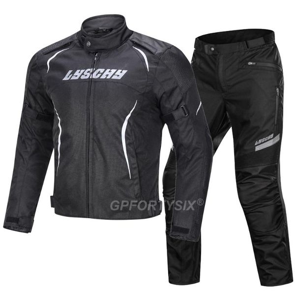 

lyschy motorcycle jacket summer breathable moto suit motorbike riding jacket motocross & pants windproof ce protection
