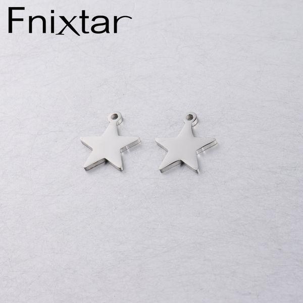 

fnixtar звезда подвески зеркало полированная нержавеющая сталь diy ожерелье браслет изготовление ювелирных изделий 15*16.7 мм 20шт / лот, Bronze;silver
