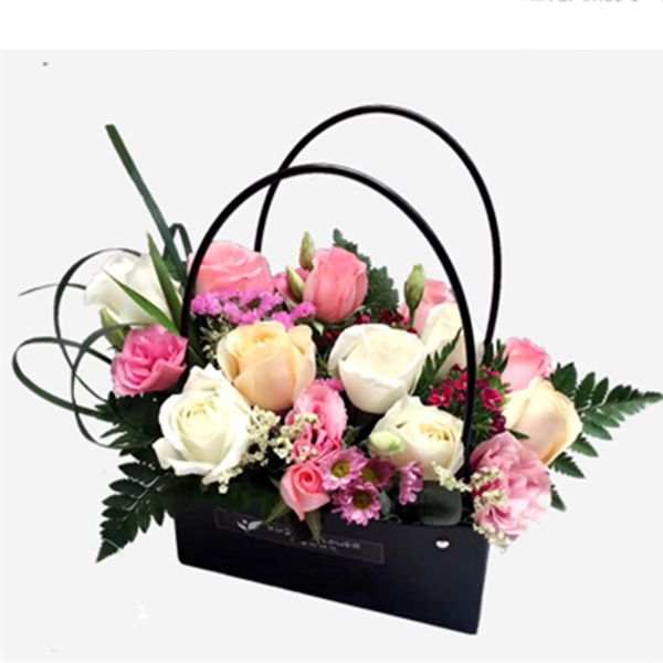 

10pcs/lot pvc tote bag portable flower bag waterproof gift delivery packaging takeaway