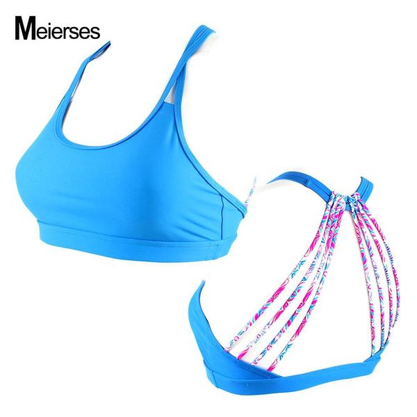 

meierses женщин стеганые съемный фитнес эластичный tank top strappy бег бюстгальтер выдалбливают тренировки sprots бюстгальтер йоги вверх, White;black