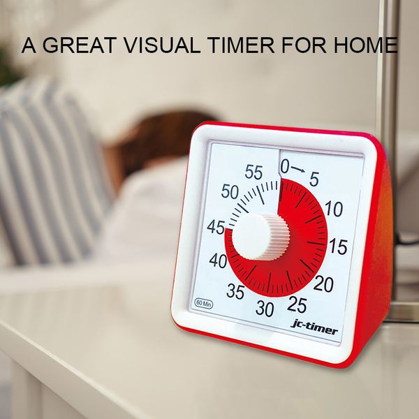 

1 pcs 60 minutes visual analog timer silent countdown clock time management for kids adults pld