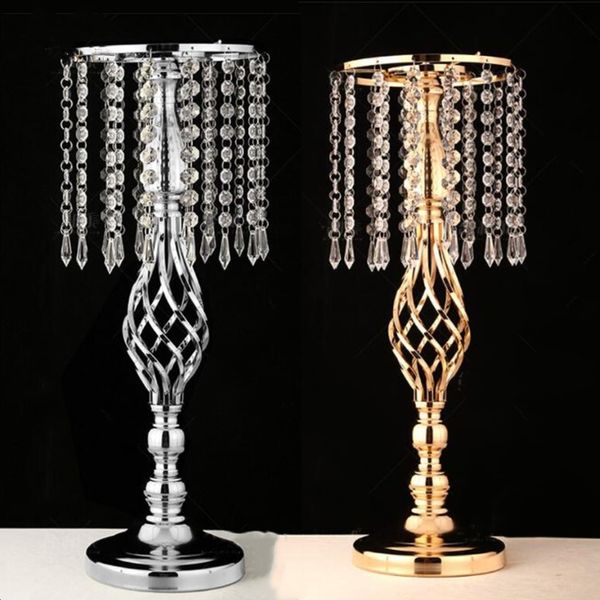 

изысканный цветочная ваза твист форма подставка золотая / серебряная свадьба / стол центральная 52 см высокая дорога ведущий home decor