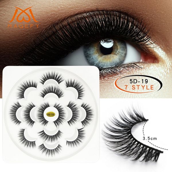 

7pair/set 25mm faux 5d mink lashes natural long false eyelashes dramatic volume fake lashes makeup extension eyelash epacket ing
