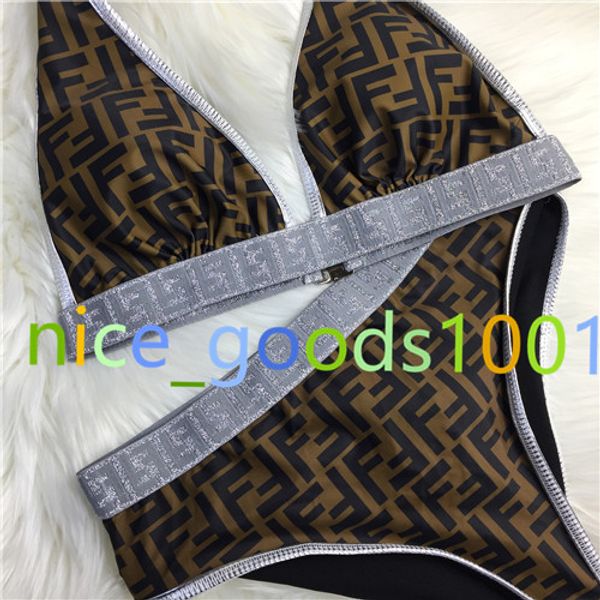 

15 fd style lady bikini swimsuit fashion letter printed swimwear bikini for women summer one-piece female bikini bathing suit