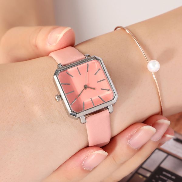 

dropship ladies dress quartz watches women watches vintage square wrist watch bracelet gift for women 2019 zegarek damski, Slivery;brown
