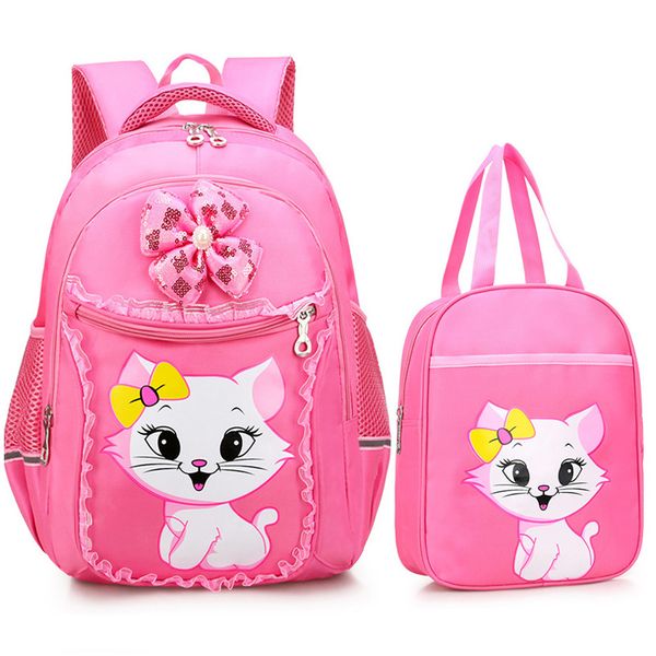 

cartoon portfolio kids school bag for girls sweet cute princess cat children backpack kids primary school backpack lac bag