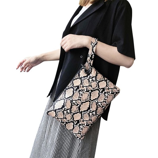 

мода женщины змеевидный кошелек кожаный бумажник леди клатч длинная сумка телефонная карта монета держатель