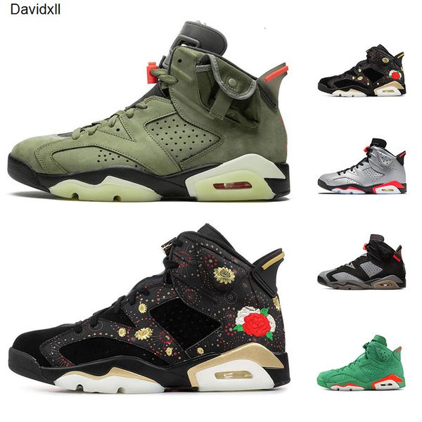 

6s original men basketball shoes 2020 black infrared cny gatorade green tinker psg breathe 6 sports sneakers mens trainers size 7-13