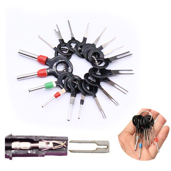 

18 pcs car wire harness plug terminal extraction pick connector pin remove tool set jld