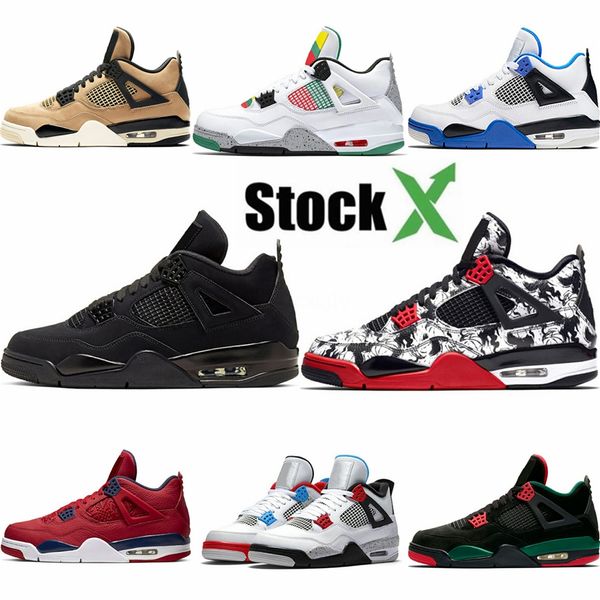 

new 4s basketball shoes 4 jumpman rasta denim black white georgetown fk volt metallic purple what the mens designer sneakers trainers #542