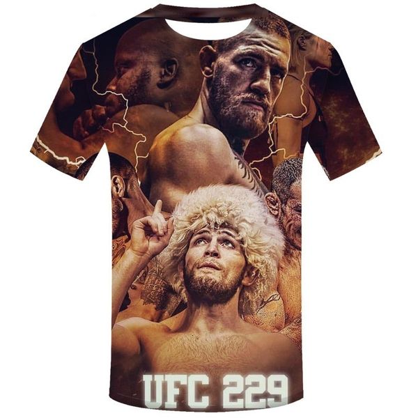 

new arrive popular conor mcgregor khabib nurmagomedov t shirt men women 3d print fashion cool hip hop style tshirt streetwear casual, White;black