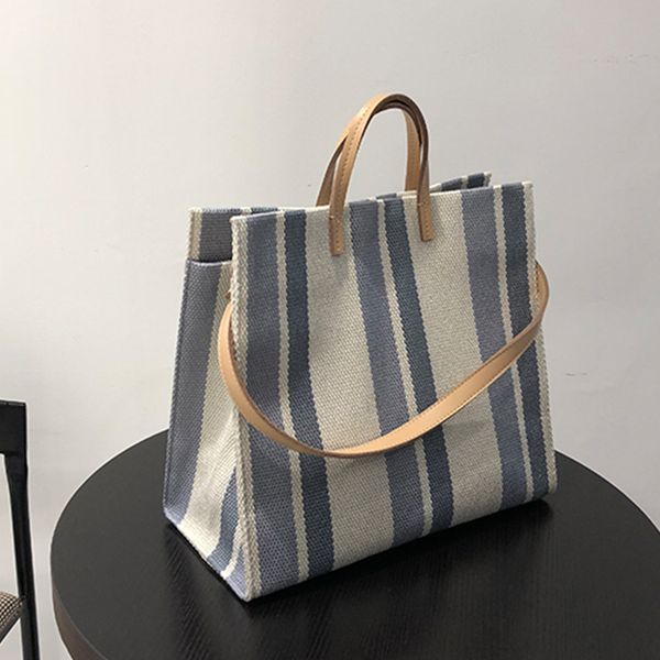 

rough canvas big bags for woman 2019 new color matching weaving large handbag women large travel tote bag kroea design handbag