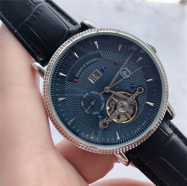 

Кожаный ремешок Наручные часы Автоматические механические мужские часы Fashion Luxury