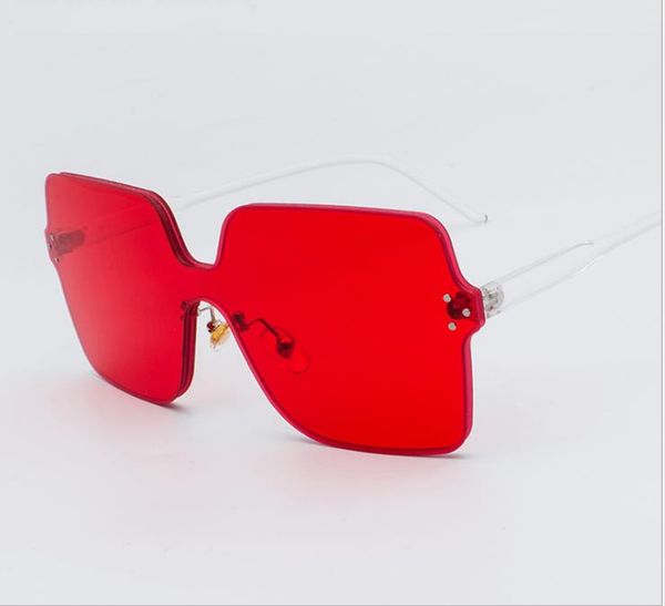 

europe and the united states trend new sunglasses fashion personality siamese sunglasses colorful frame, White;black