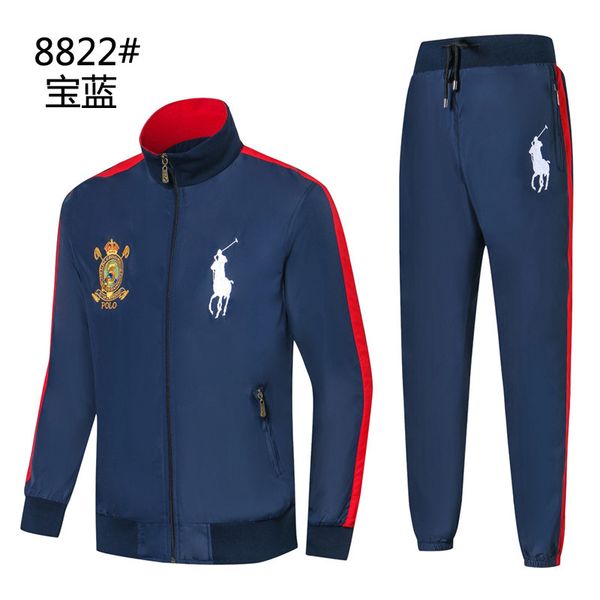 

ralph mens lauren designer jacket set casual jacket embroidered pony mark jacket polo outdoor sports set luxury golf set, Gray