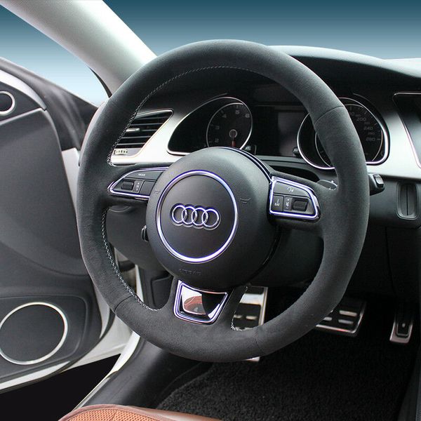 For Audi A5 Sportback 2016 Steering Wheel Cover Diy Hand Stitched Car Interior Wheel Cover For Car Wheelskin Steering Wheel Cover From Chen331255