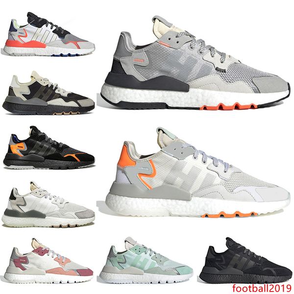 

nite jogger 3m reflective running shoes for men women triple black white breathable mens trainer sports sneakers 36-45