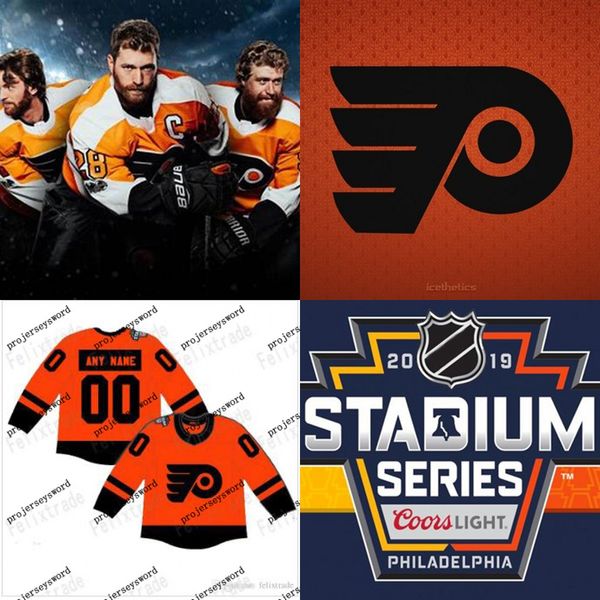 

Mens 2019 Stadium Series Jerseys Philadelphia Flyers Claude Giroux Sean Couturier Wayne Simmonds Brian Elliott Corban Knight Hockey Jersey