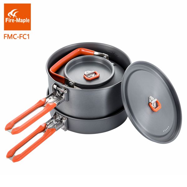 

fire maple outdoor camping hiking cookware backpacking camping tools cooking picnic frypan set foldable feast cuisiner 1 fmc-fc1