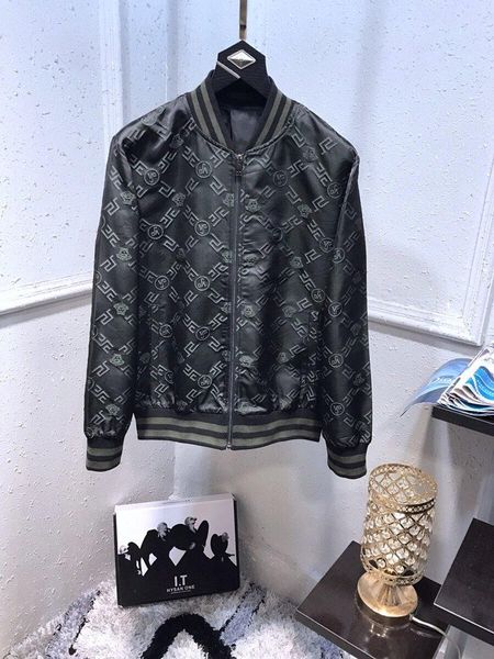 

2019 new men's long sleeve jacket20191012##019100, Black;brown