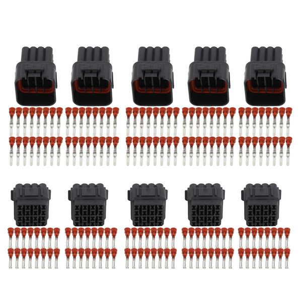 5 Set/Kit Connettore per cavo elettrico impermeabile a 16 pin/vie DJ7163Y-2.2-21/11 Connettore per automobile maschio e femmina