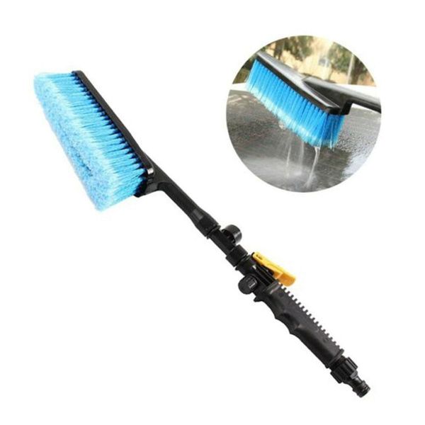 

car wash brush auto exterior long handle brush for car cleaning water flow switch foam bottle auto tire clean tool maintenance