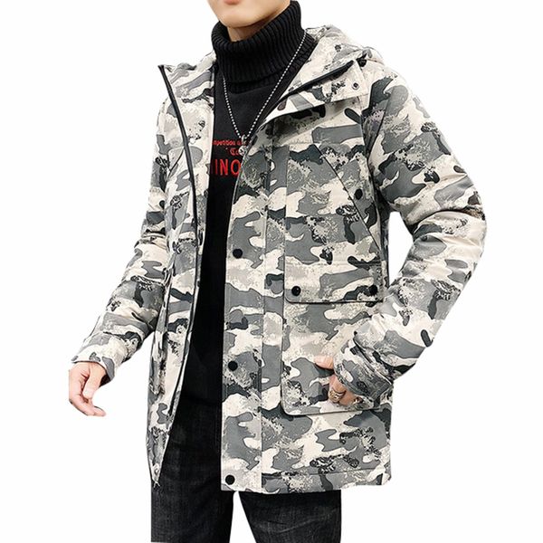 

rlyaeiz 2019 winter jacket men casual chaquetas hombre middle long hooded down cotton winter coat men thicken warm overcoat 4xl, Black