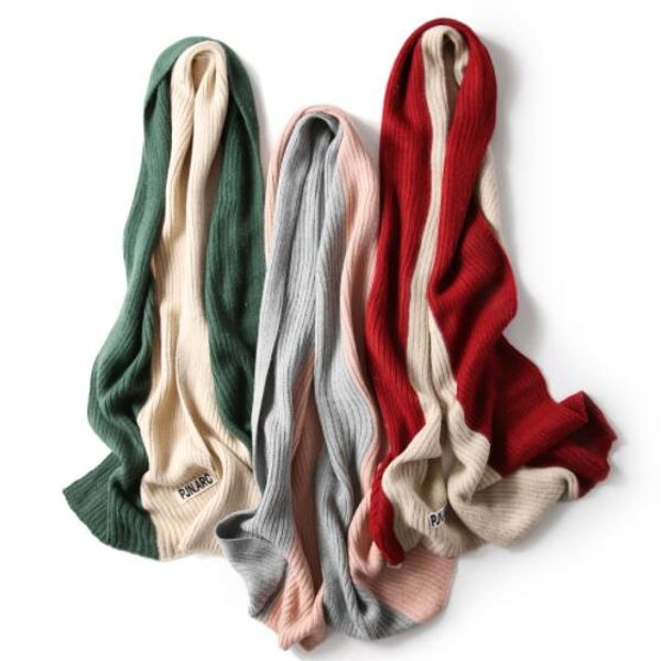 

new autumn and winter scarf female joker matching color imitation cashmere scarf autumn and winter thick warm neck lovers long scarf, Blue;gray
