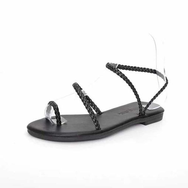 

men's and women's sandals shoes slides summer fashion wide flat bottom slippers sandals and slippers flip flops shoe008 p39, Black