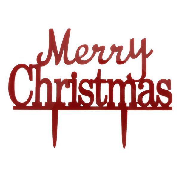 

пластиковые красный pick merry christmas cake topper xmas украшения