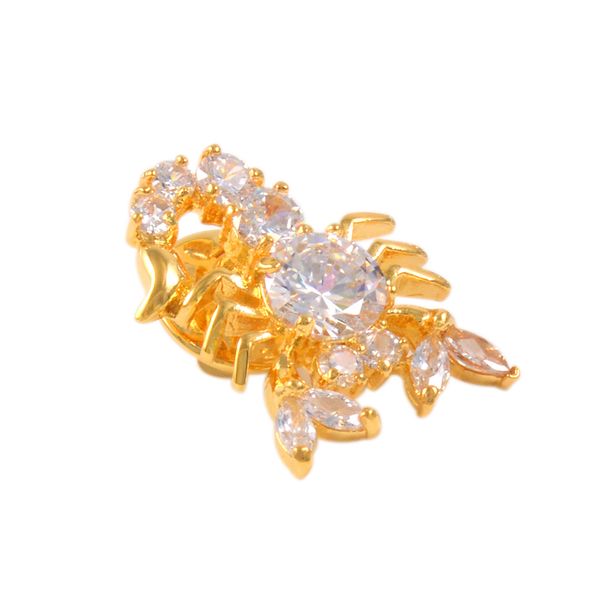 

zircon crystal scorpion insect brooch pin costume jewelry animal corsage, Gray