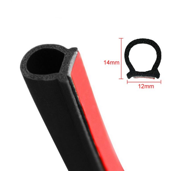 

car big d-type sealing strip 16m 8m auto door hood window trunk sound insulation dustproof car door protector rubber seal strip