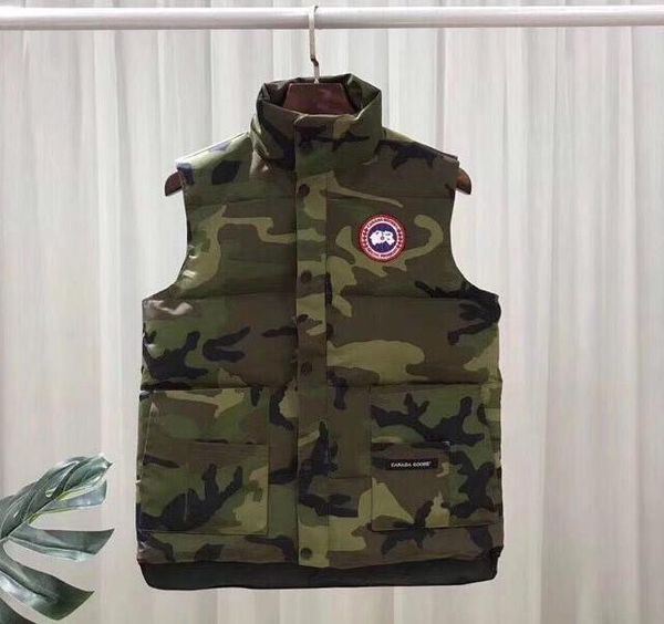 

jogger men's jacket parka canada mens hip hop jackets vests men women keep warm winter down mens streetwear coat outerwear, Black
