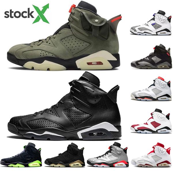 

travis olive 6 mens basketball shoes 6s reflect silver jumpman cactus jack black cat oreo chaussures designer sneakers trainers 40-47