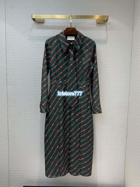 

женская luxury design взаимная блокировка письма и ремни печати платье лучшие качества девушки runway multicolor рубашка шаблон длинные плат, White;black