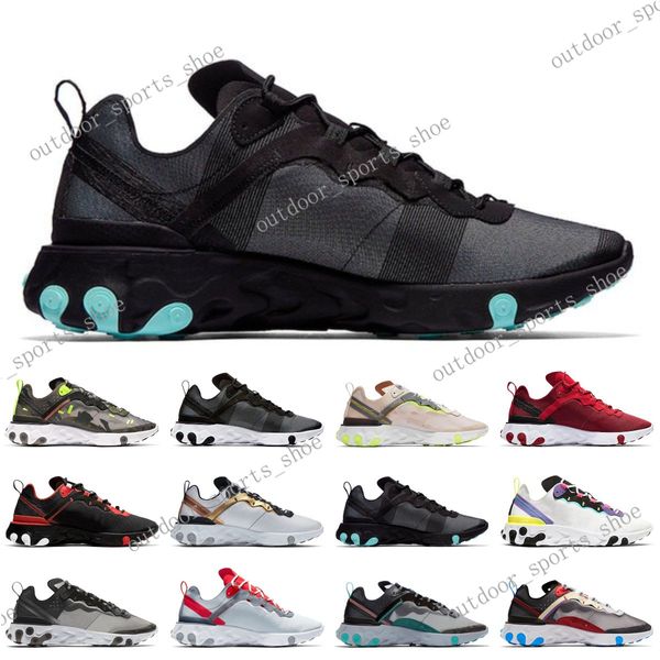 olive react element 87 55 mens running shoes tour yellow undercover camo red men women sail triple white taped seams sports sneakers#009
