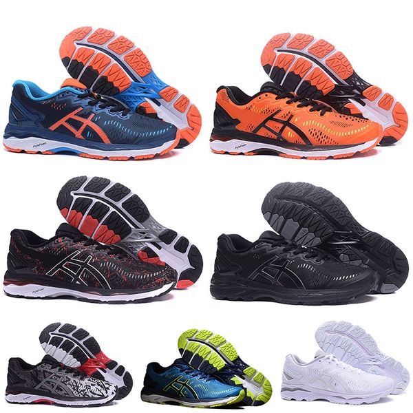 

limit discounts sale gel-kayano 23 t646n running shoes for men women triple black orange gray green blue white designer trainers sneakers, White;red
