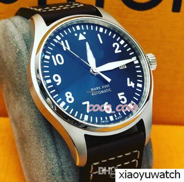 

Обновленная версия роскошные мужские часы IW327004 IW327001 синий / черный циферблат Miyota 8215 автоматические мужские часы Кожаный ремешок сапфировое стекло часы