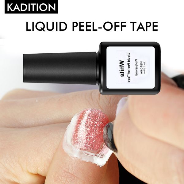 

gel nail polish white liquid cream peel off nails peel off latex pink tape skin care protection edge acrylic latex gel polish, Red;pink
