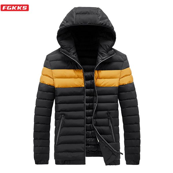 

fgkks fashion men hooded jackets spring autumn new men's comfortable solid color jackets coat casual wild jacket male, Black;brown